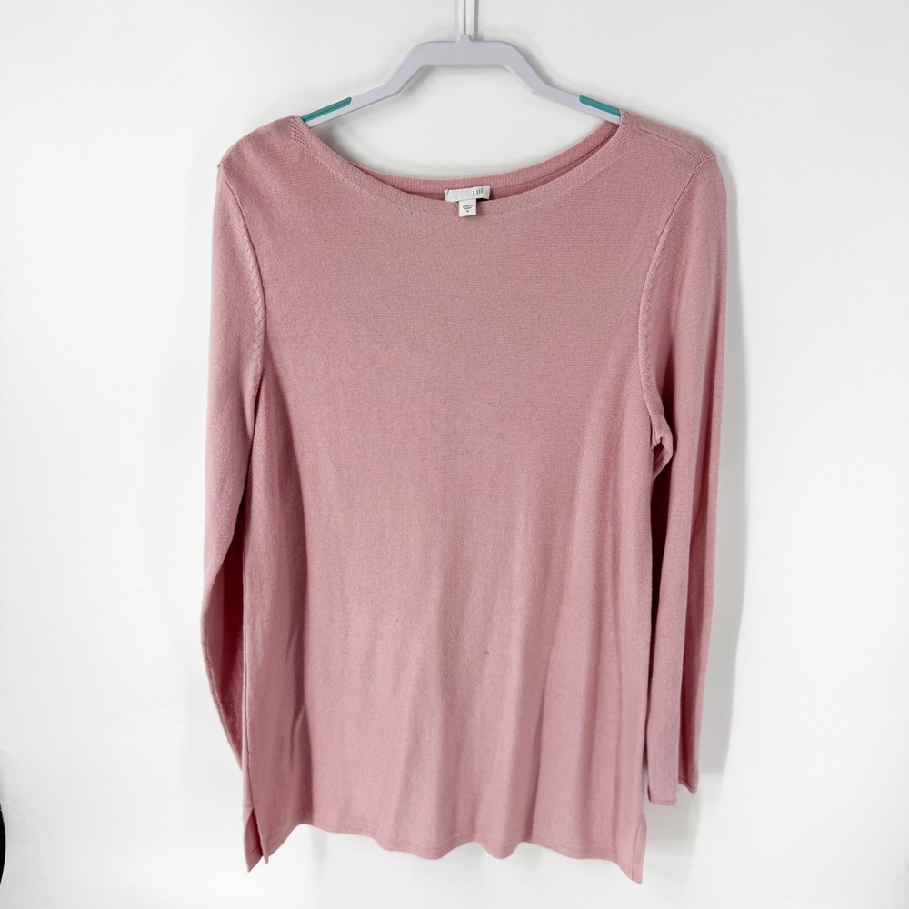 J. Jill Womens Pink Boat Neck Long Sleeve‎ Knit Sweater SSW078521 Size M